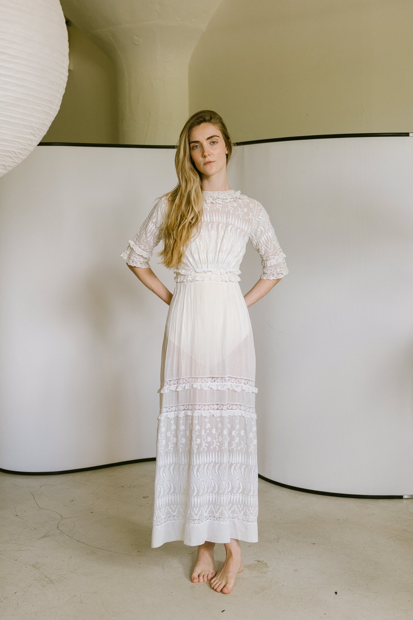 1910s Edwardian lawn gown