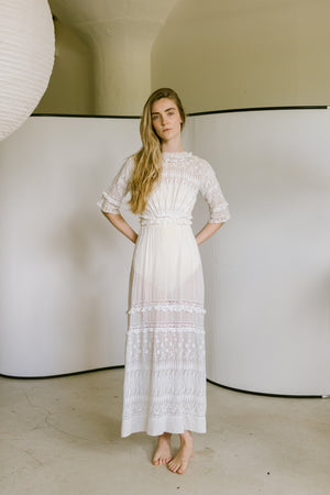 1910s Edwardian lawn gown