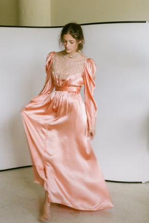 1940s satin dressing gown