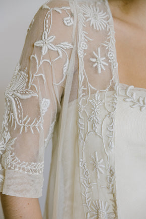 1920s whitework net dress