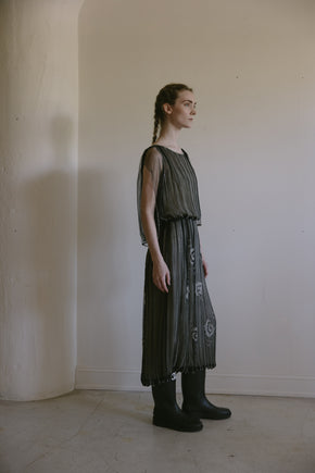 1920s silk evening dress