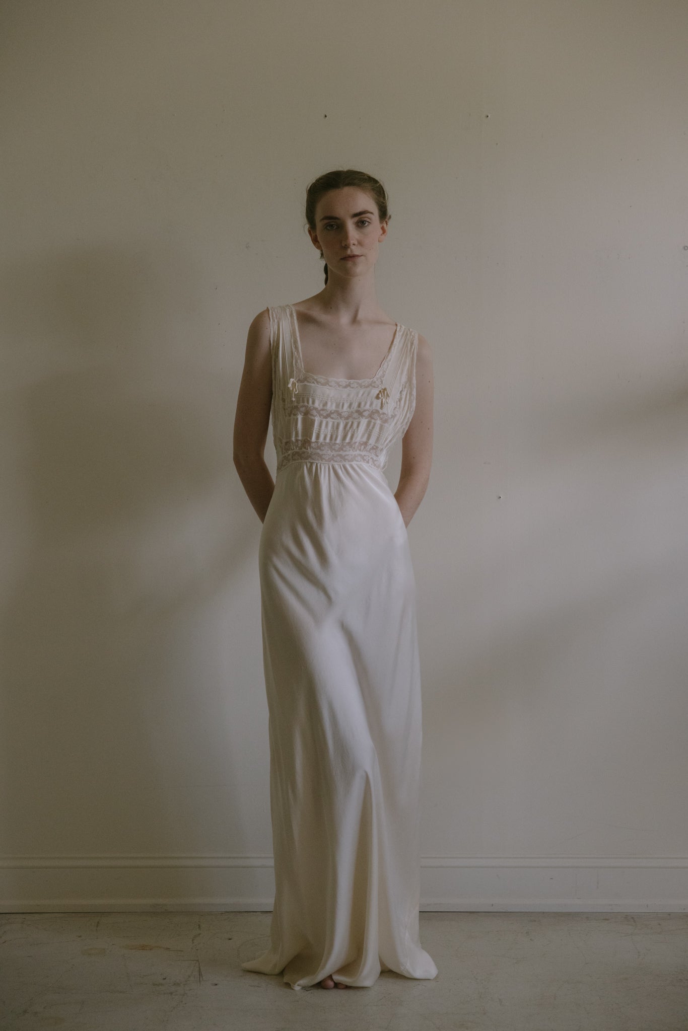 1930s silk charmeuse nightgown