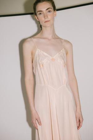 1930s silk monogrammed slip, France