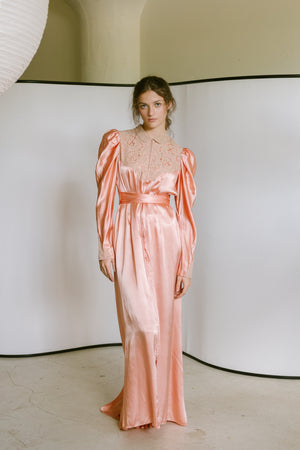 1940s satin dressing gown