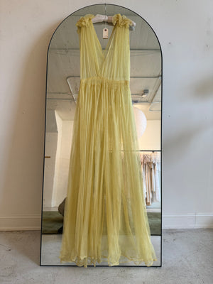 1930s yellow tulle gown