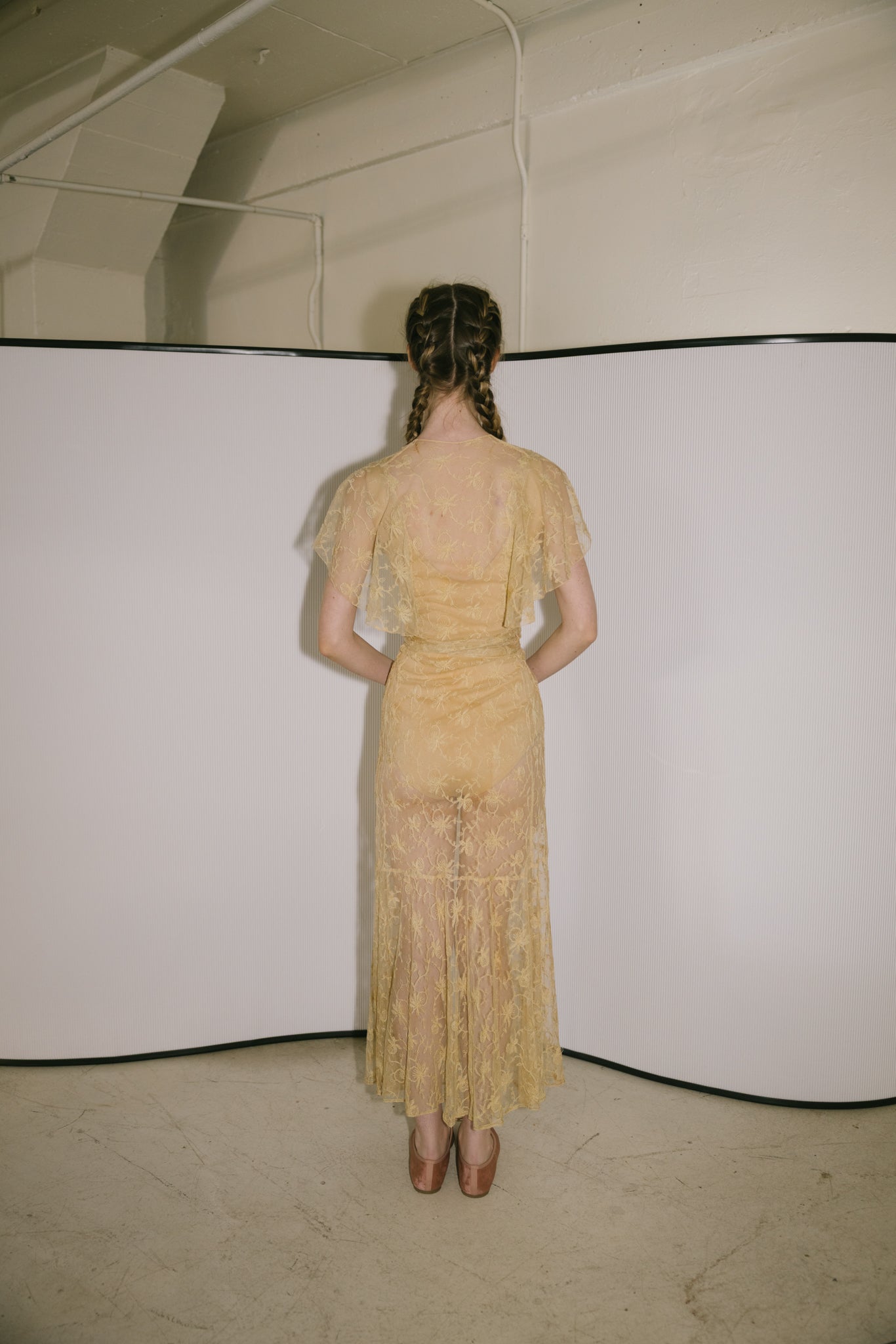 1930s lace robe