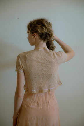 1930s lace bed jacket