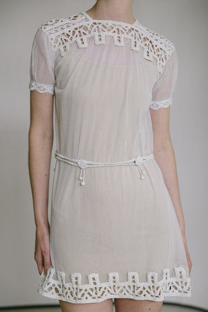 1900s French net tunic