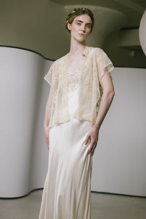 1920s embroidered net blouse