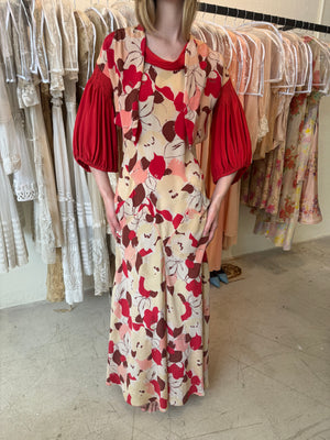 1930s silk crepe dress set