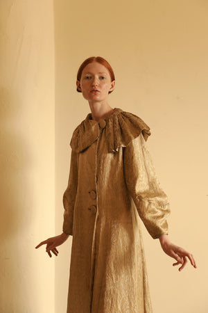 1930s bamboo lamé Pierrot coat