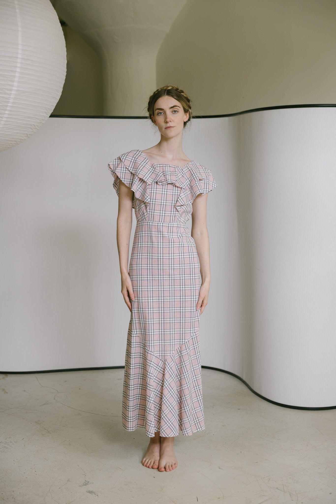 1930s seersucker gown