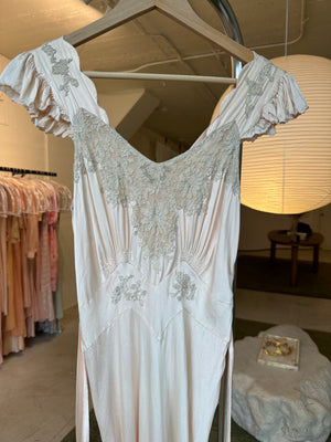 1930s scalloped silk nightgown