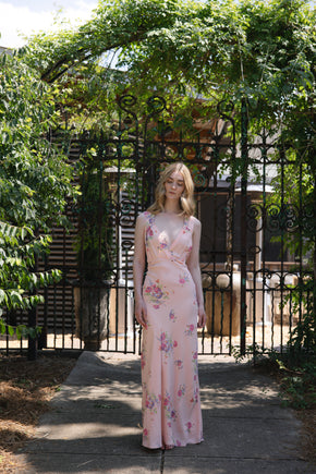 Early 1940s printed rayon nightgown
