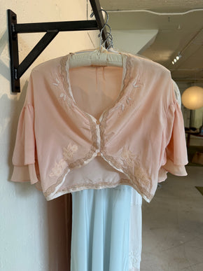 1930s silk lingerie bed jacket