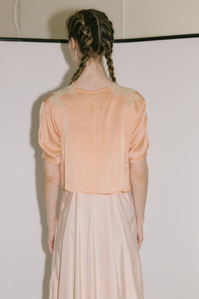 1930s silk bed jacket, France