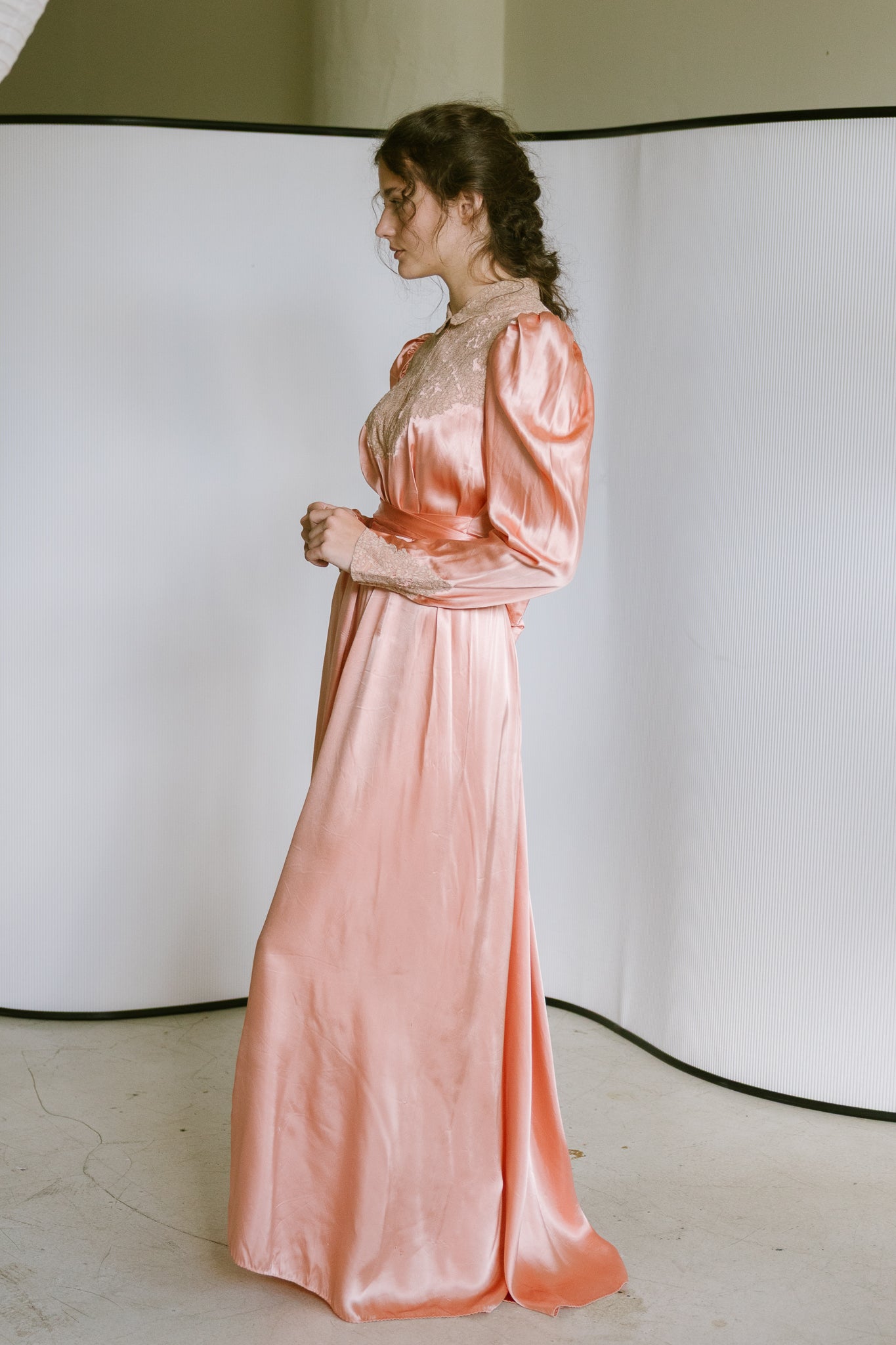 1940s satin dressing gown