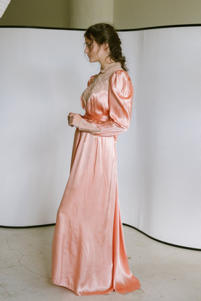 1940s satin dressing gown