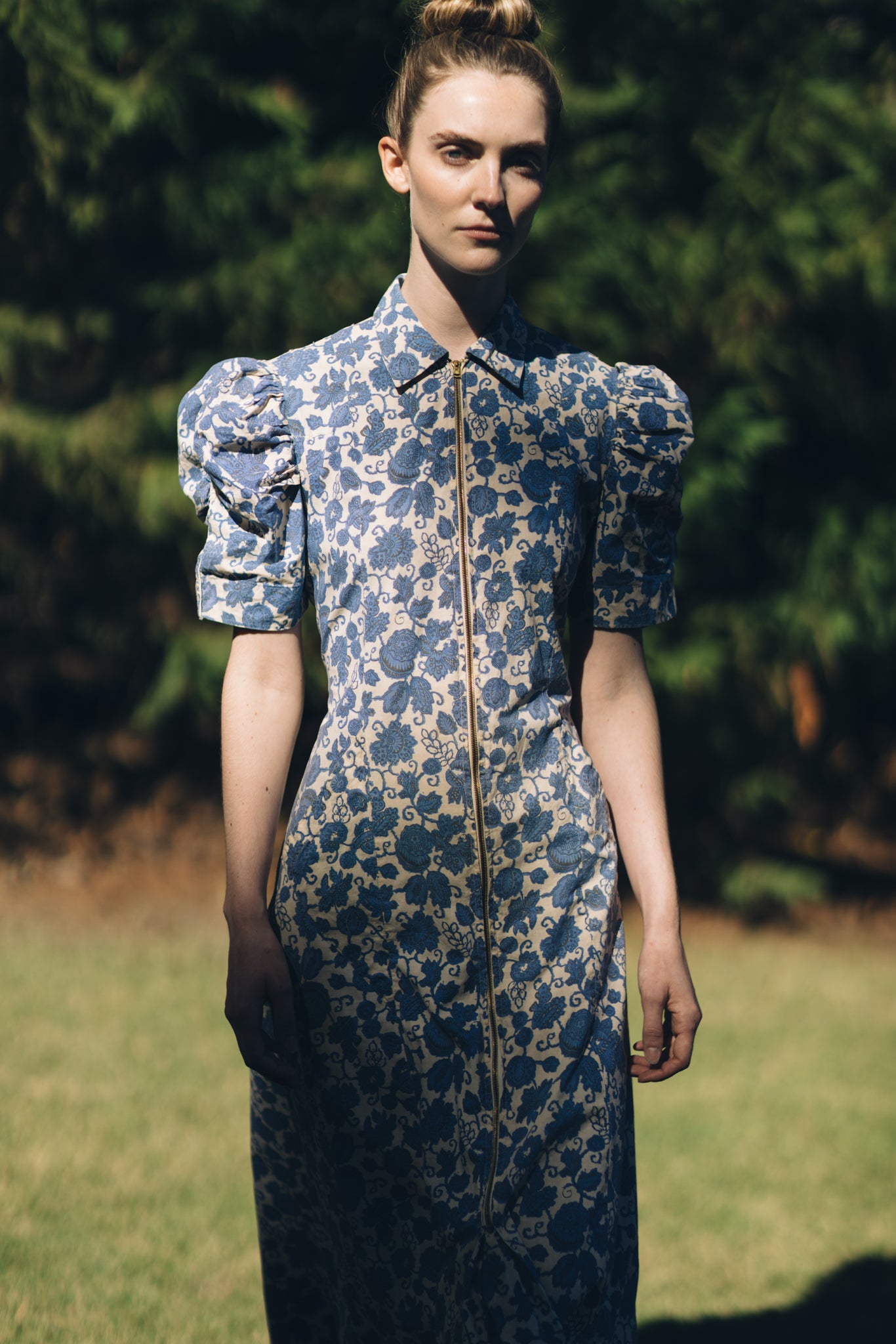 1930s zip from cotton house dress