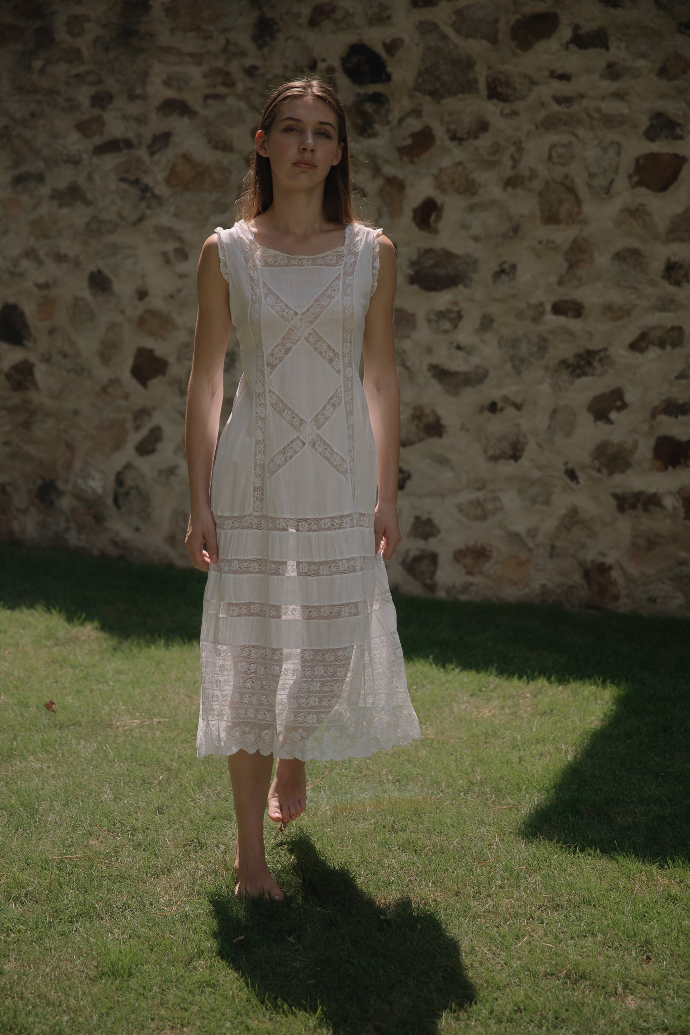 1910s lace lawn lingerie dress