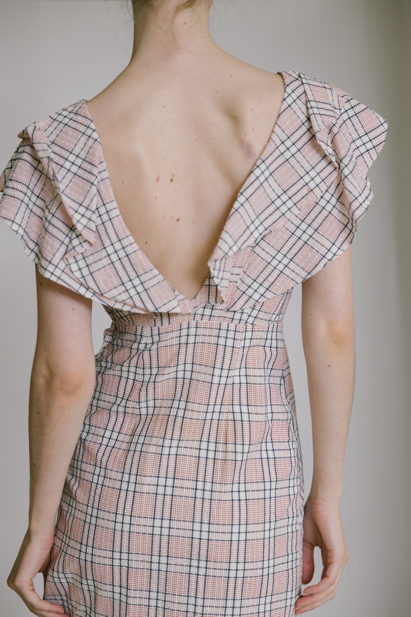 1930s seersucker gown