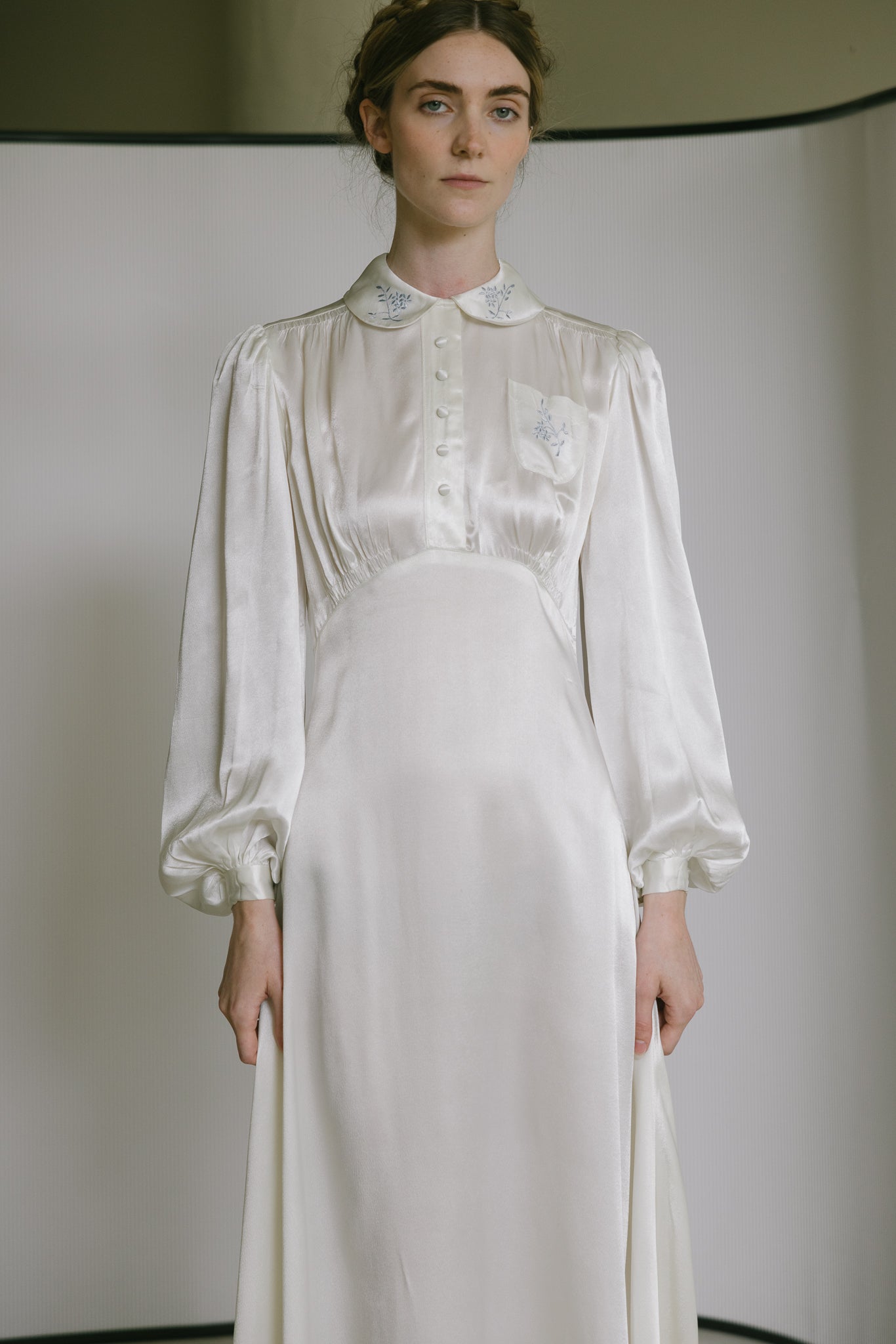 1930s ivory satin nightgown
