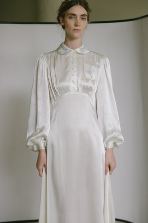 1930s ivory satin nightgown