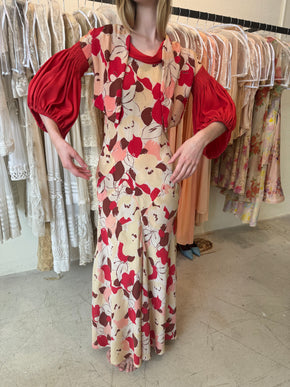 1930s silk crepe dress set