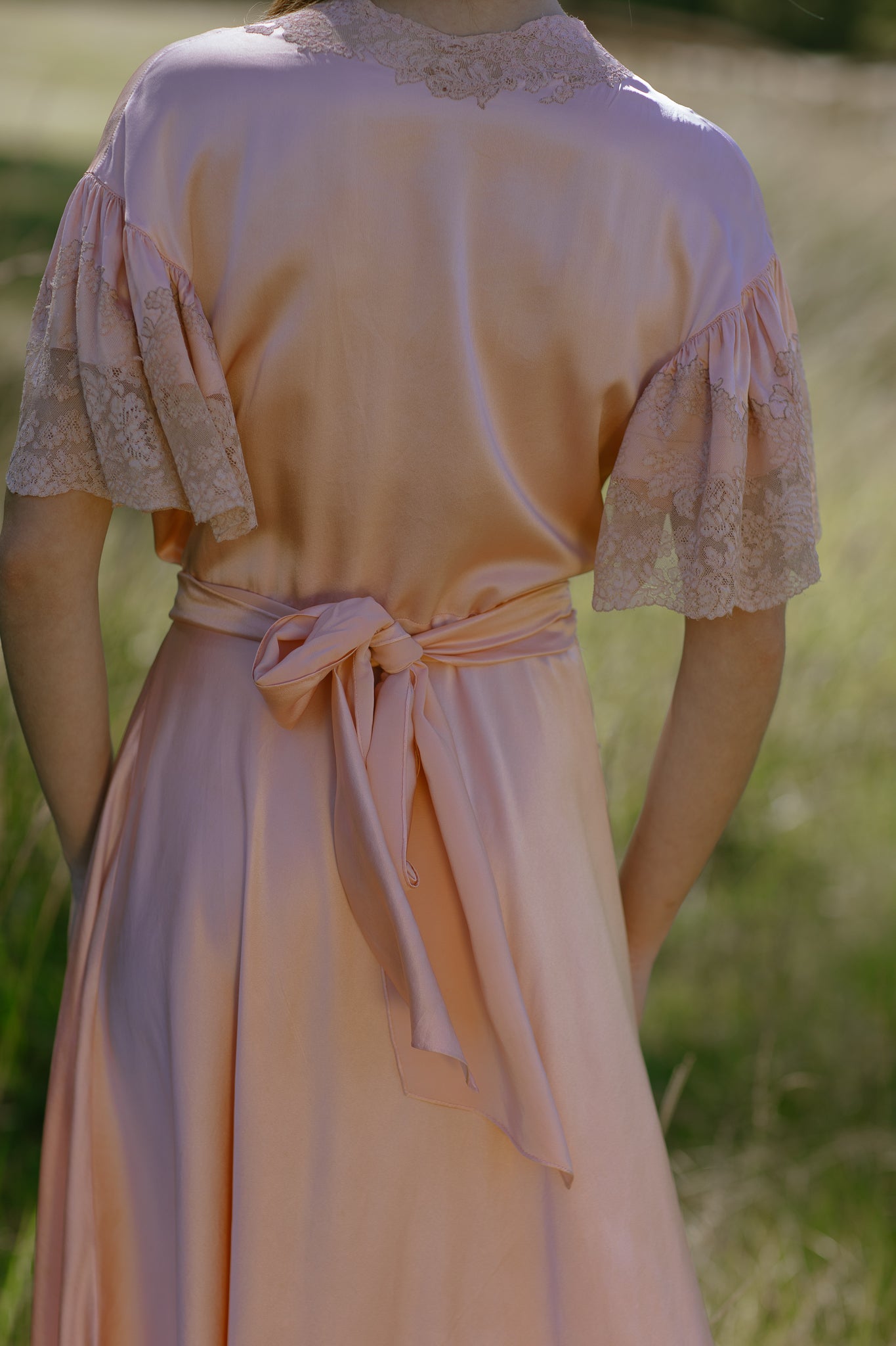 1930s French silk lace robe