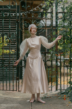 1930s reconstructed slipper pink dress