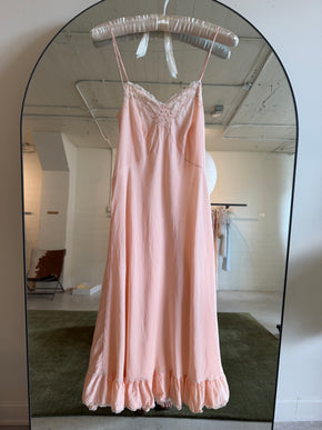 1930s ruffled silk half slip