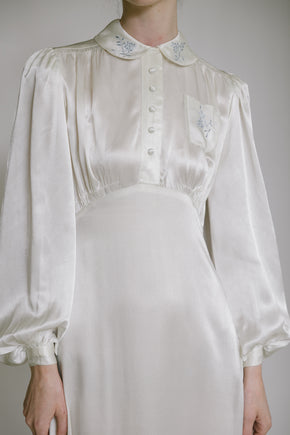 1930s ivory satin nightgown