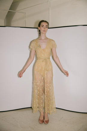 1930s lace robe