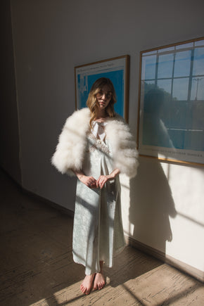1960s ivory marabou feather cape