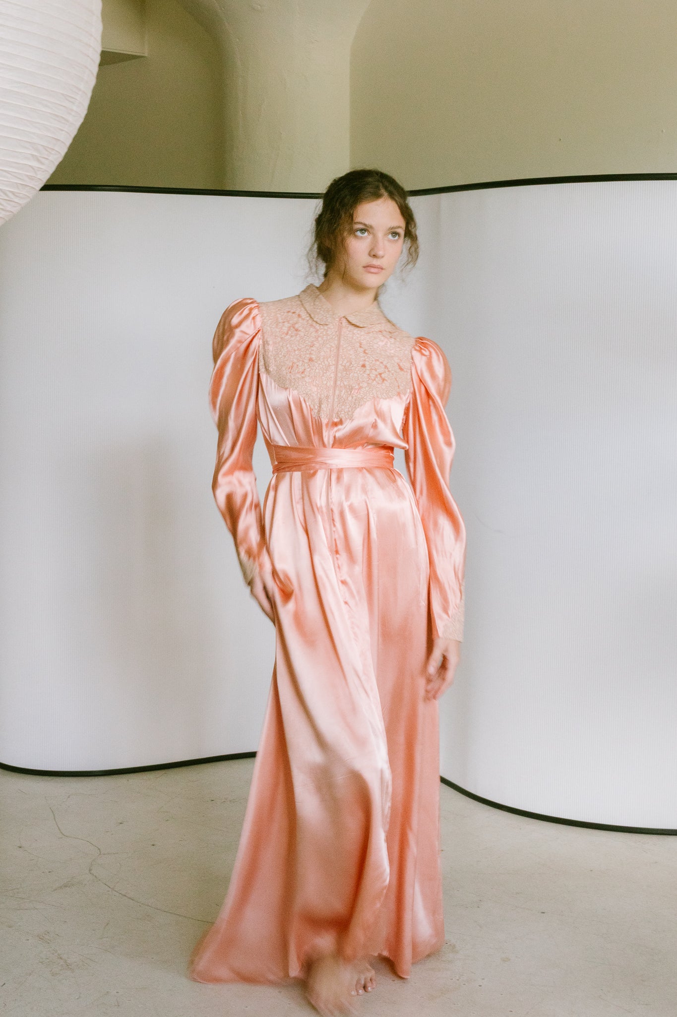 1940s satin dressing gown