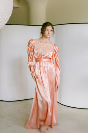 1940s satin dressing gown