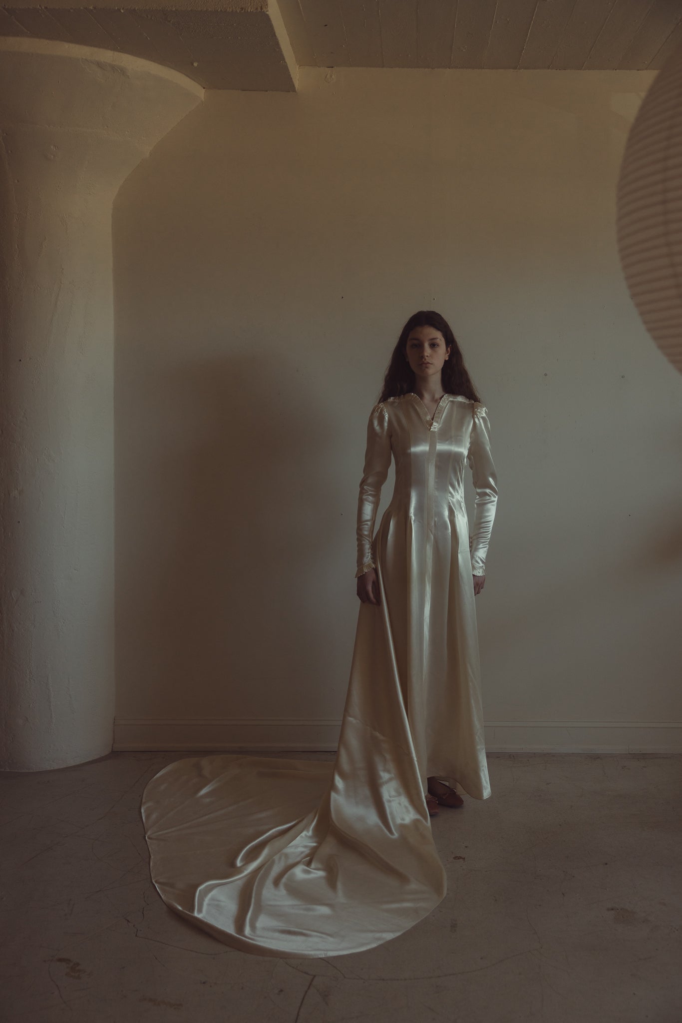 1930s pleated satin Art Deco wedding gown – Devore Vintage