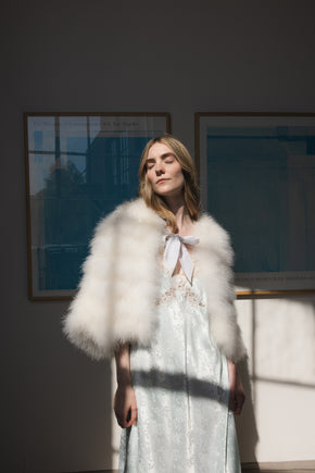 1960s ivory marabou feather cape