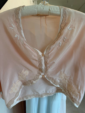 1930s silk lingerie bed jacket