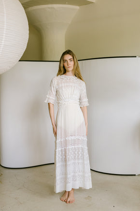 1910s Edwardian lawn gown