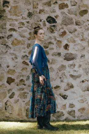 1922 cut velvet afternoon dress