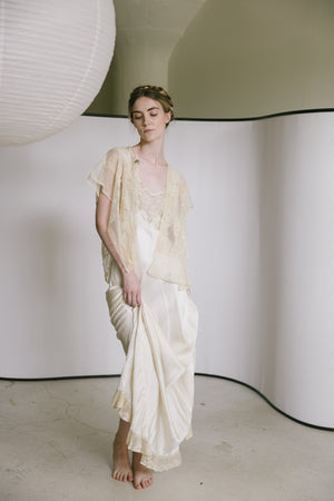 1920s embroidered net blouse