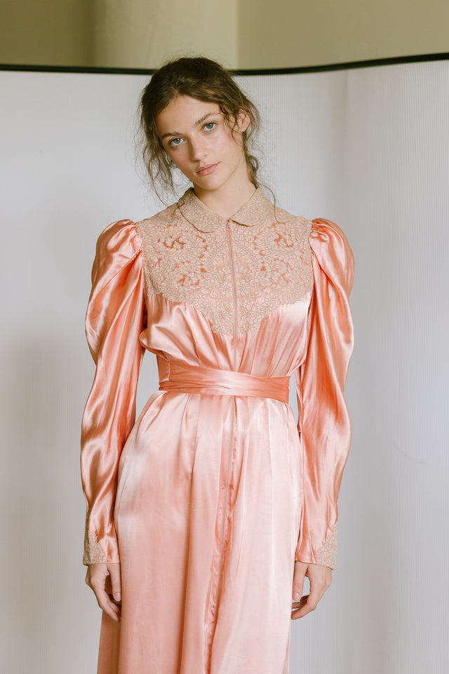 1940s satin dressing gown
