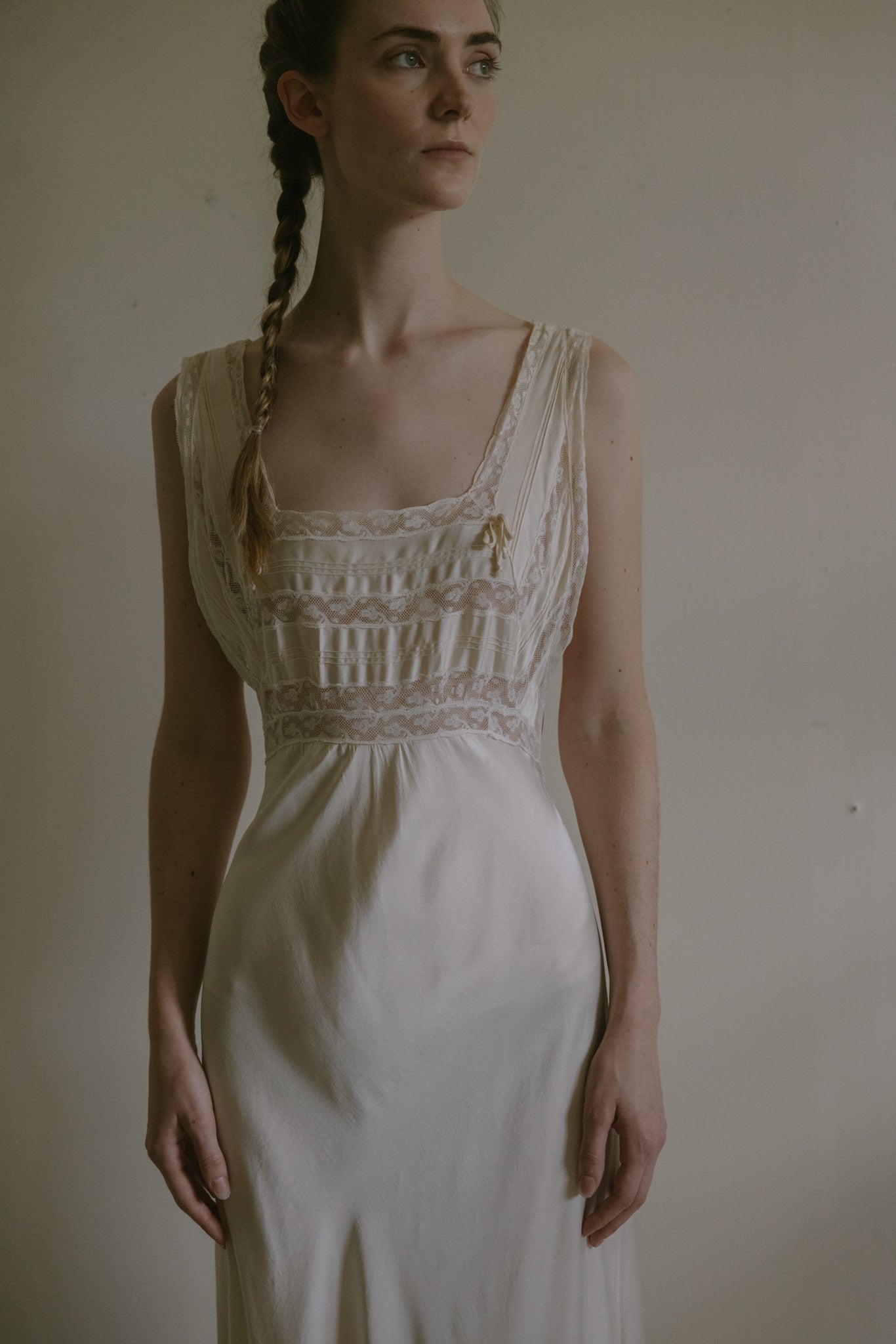 1930s silk charmeuse nightgown