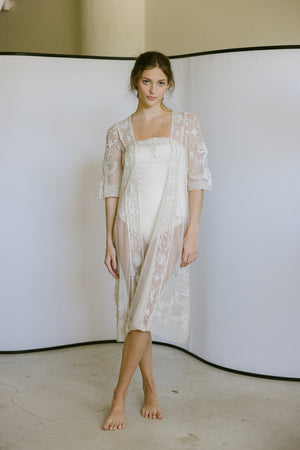 1920s whitework net dress