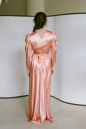 1940s satin dressing gown