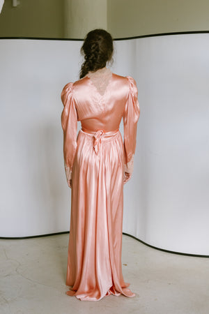 1940s satin dressing gown