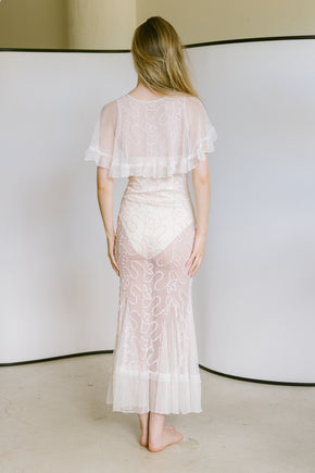 1930s ribbon work net gown