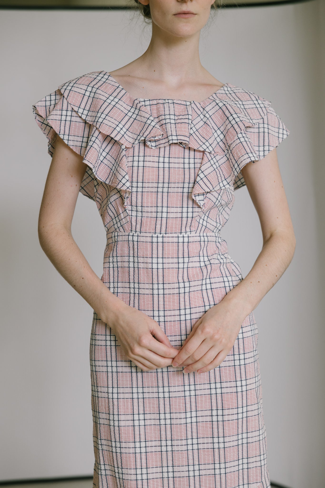 1930s seersucker gown