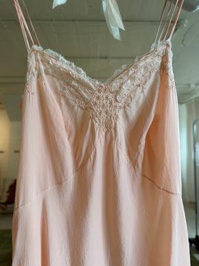 1930s ruffled silk half slip